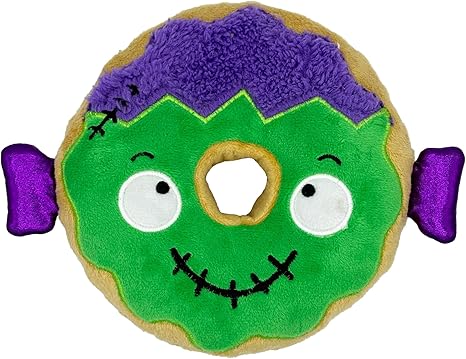 Frankenstein Donut Dog Toy, Spooky Halloween Dog Toys