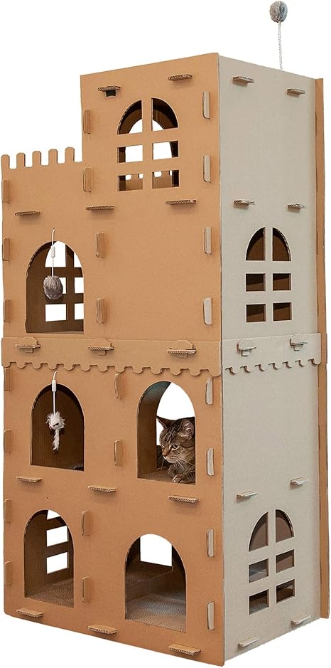 Multi-Level Cardboard Cat Condo