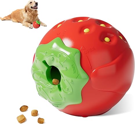 Strawberry Treat-Filling Chew Toy