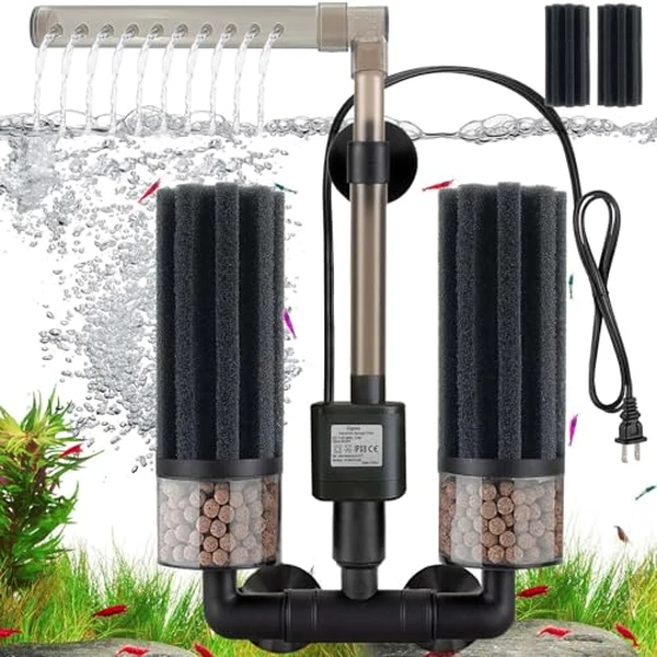 Digoos electric sponge filter for a 20 gallon betta and shrimp aquarium