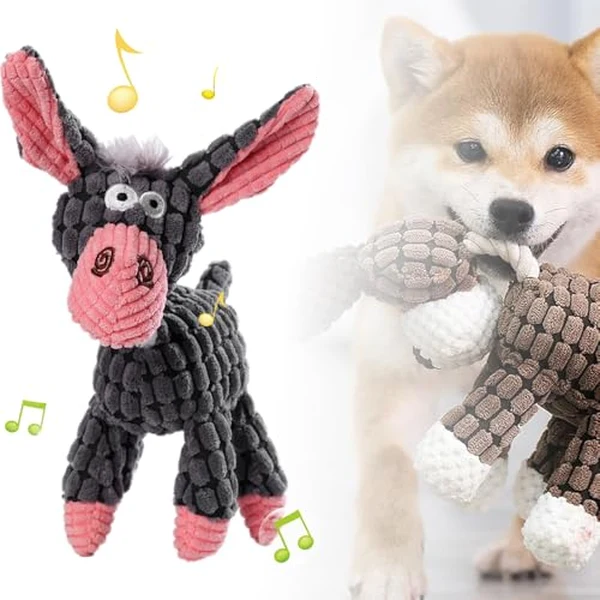 KTOG indestructible plush squeaky dog toy for aggressive chewers