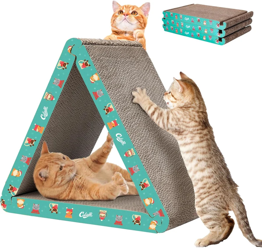 CATISM Foldable Triangle Cat Scratcher