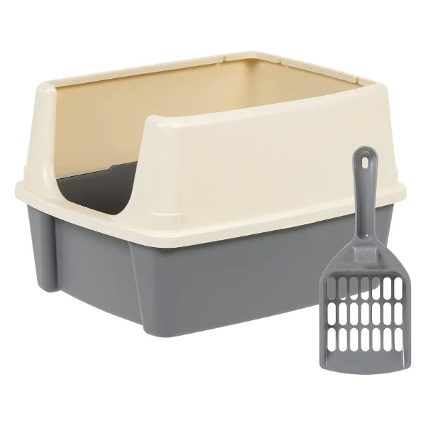 Amazon Basics Large Cat Litter Box with High Sides