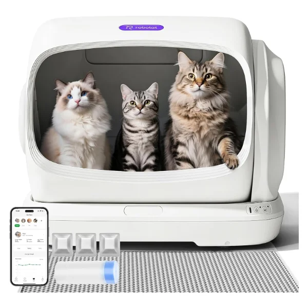 kubvici 106L XXXL open-top self-cleaning litter box
