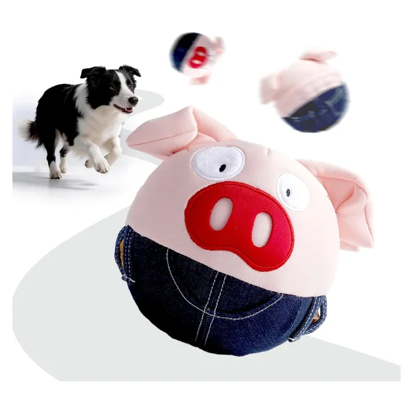 Nocciola bouncing treat pig dog toy