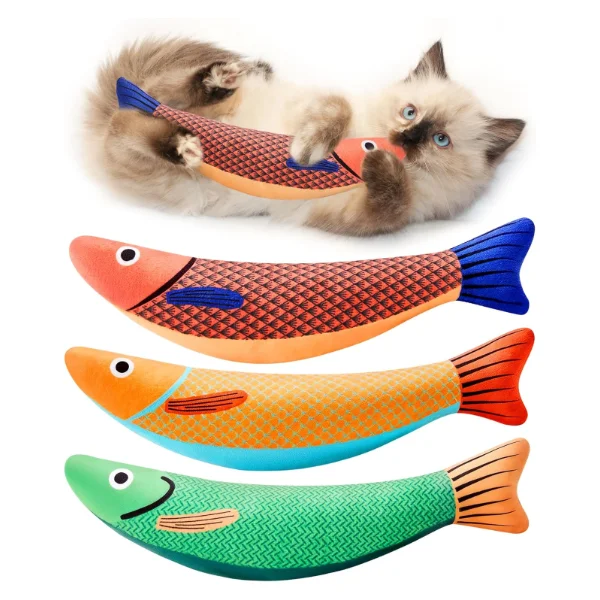 Potaroma saury fish catnip kicker cat toys