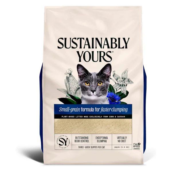 Sustainably Yours Natural Cat Litter, Small Grain