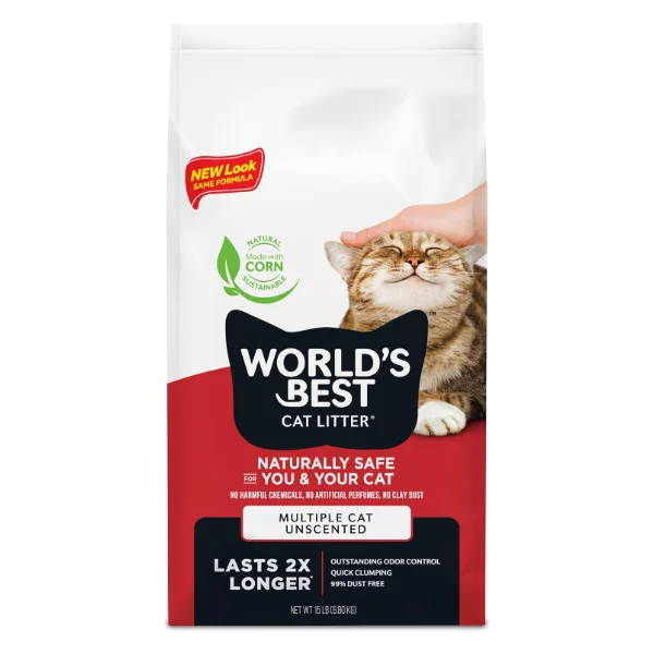 World's Best Cat Litter Multiple Cat Unscented (15 lb)